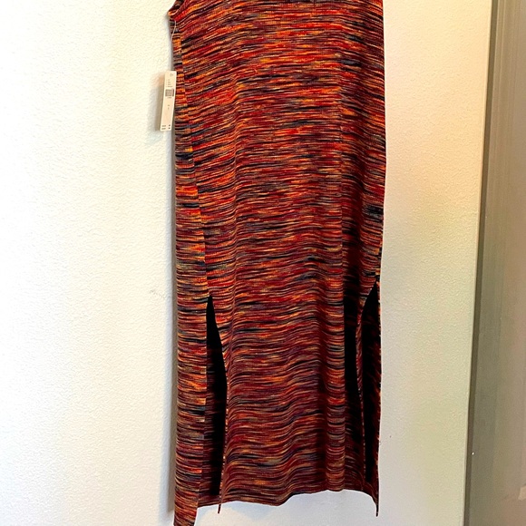 Long multi-color dress with slits up to hips - Picture 3 of 4